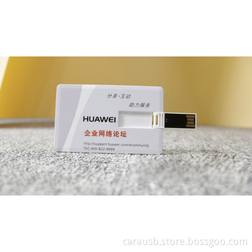 Carausb print HuaweiCertification logo custom card shape usb flash drive giveaways